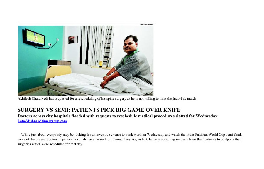 Surgery Vs Semi: Patients Pick Big Game Over Knife